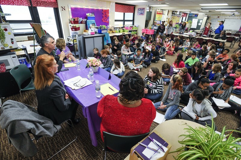 group sitting in classroom