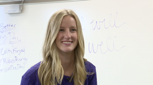 woman smiling