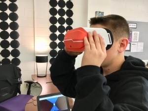 Kid wearing VR