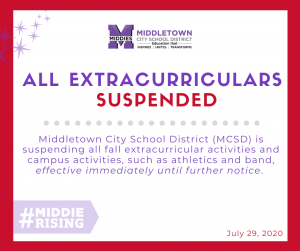 fall extracurricular suspended