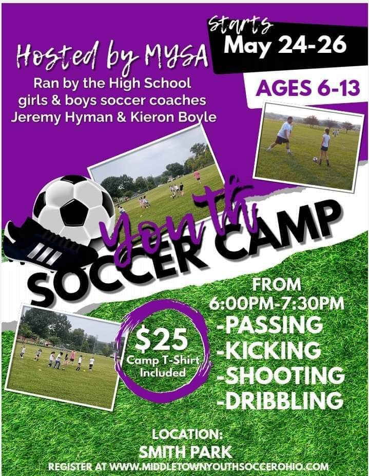 MYSA Soccer Camp flyer