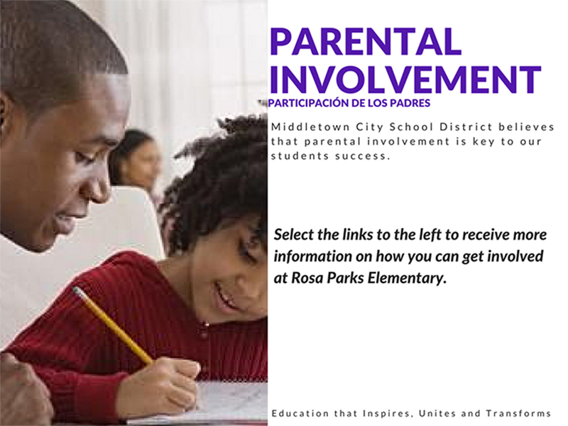 Parental involvement poster with dad helping kid